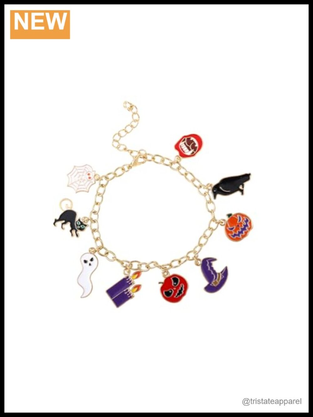 Christmas Charm Bracelet Adjustable Zinc Alloy Link Women Holiday Jewelry Gift